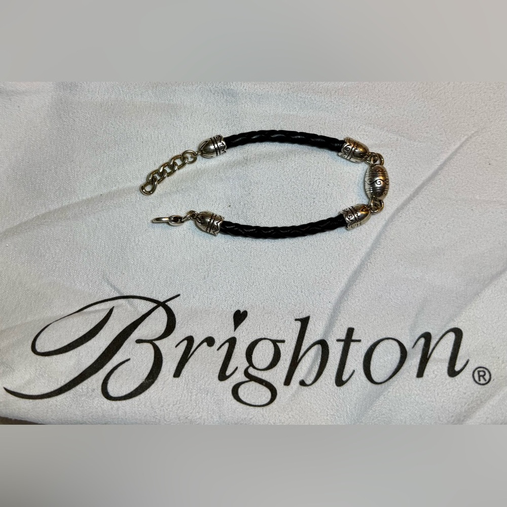 Brighton Black and Silver Braided Bracelet